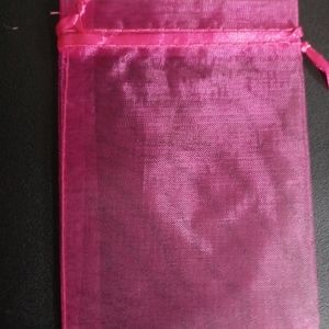 Hot pink organza bags